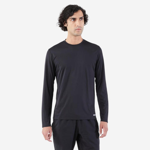 





Men's Running Long-Sleeved T-Shirt Anti-UV - Kiprun Dry 500 UV Black