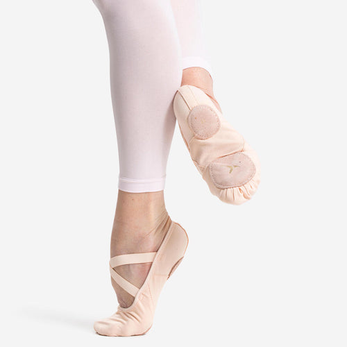 





Women's Split-Sole Canvas Demi-Pointe Ballet Shoes - Salmon