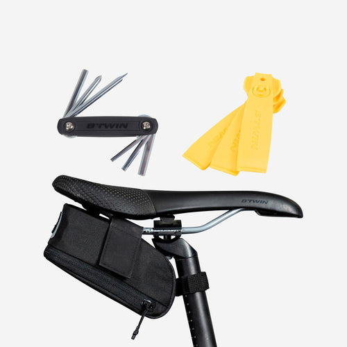 





Saddle Bag Kit Easy M 0.6L + Multitool + 3 Tyre Lever - Black