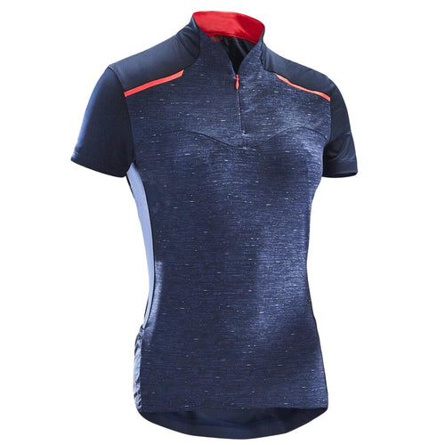 





500 Women's Short-Sleeved Cycling Jersey - Navy