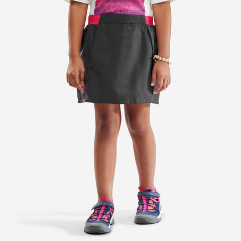 





Kid's Hiking skort - MH100 - grey and pink - ages 7-15 years