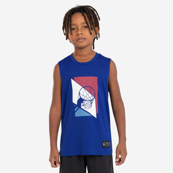 





Kids' Sleeveless Basketball Jersey TS500 Fast - Blue, photo 1 of 6