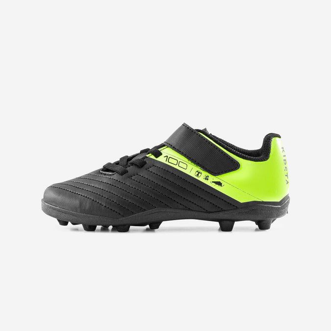 





Kids' Hard Ground Football Boots Agility 100 - Black/Yellow, photo 1 of 7