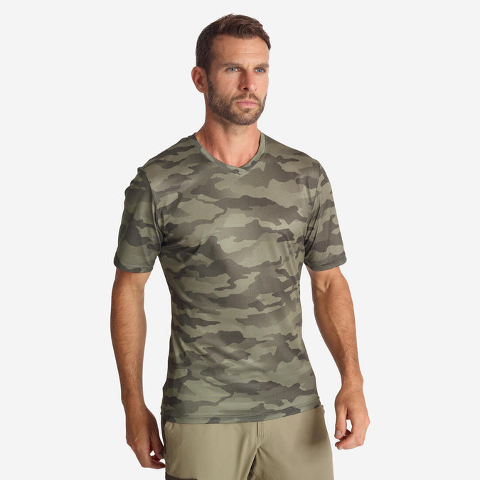 





Short-sleeved hunting t-shirt 100 green camo, photo 1 of 3