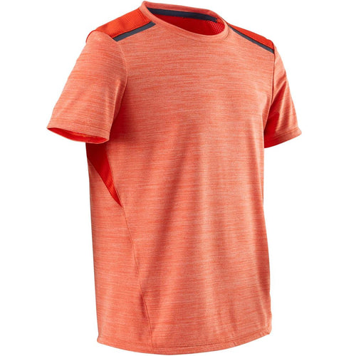 





S500 Boys' Breathable Synthetic Short-Sleeved Gym T-Shirt - Orange