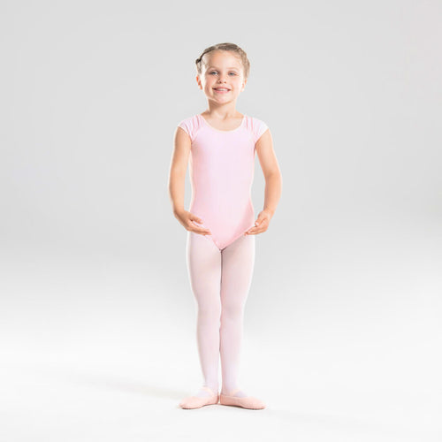 





Girls' Short-Sleeved Ballet Leotard - Light Pink