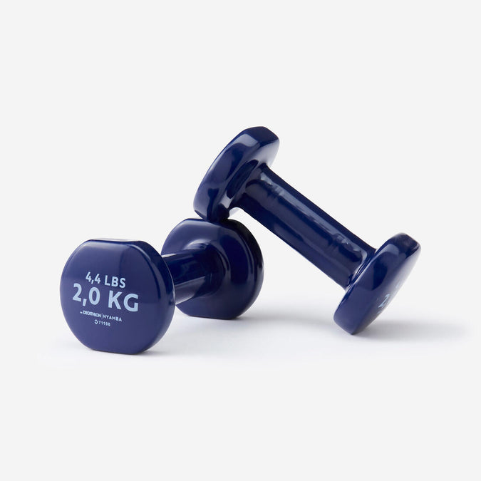 Fitness 2 kg Dumbbells Twin Pack Navy Blue Decathlon Ghana