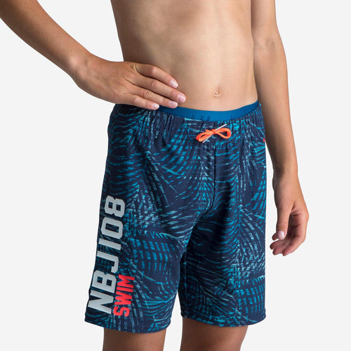 





Boys’ Swimming Shorts 100 Long - All-over Palm