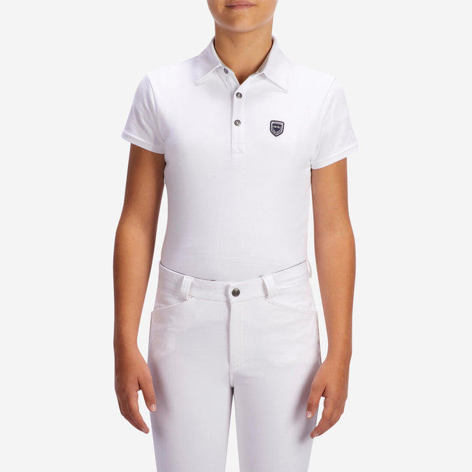 





Kids' Short-Sleeved Horse Riding Show Polo Shirt 100 - White, photo 1 of 8