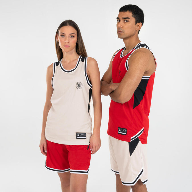 





Adult 2-Way Sleeveless Basketball Jersey T500 - Red/Beige, photo 1 of 8