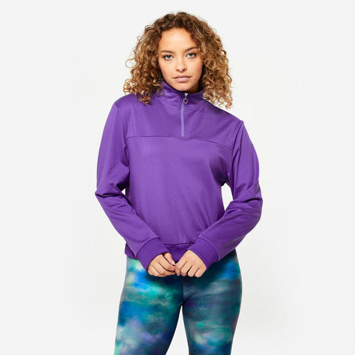 





Women's Quarter-Zip Long-Sleeved Fitness Cardio Sweatshirt