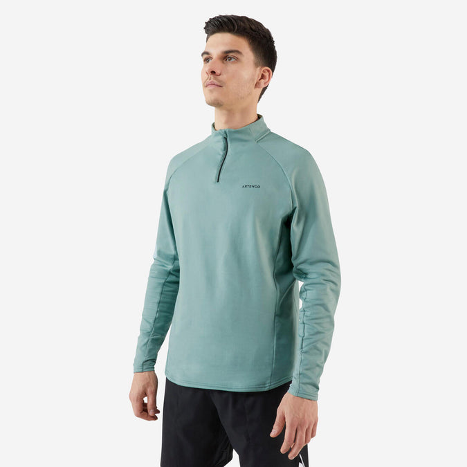 





Men's Half-Zip Long-Sleeved Thermal Tennis Sweatshirt - Verdigris, photo 1 of 6