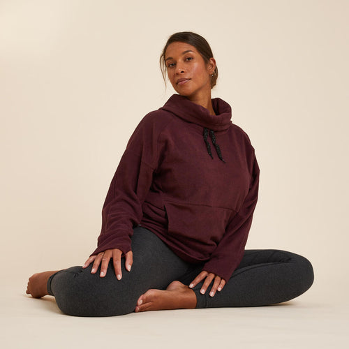 





Women's Fleece Relaxation Yoga Sweatshirt - Burgundy