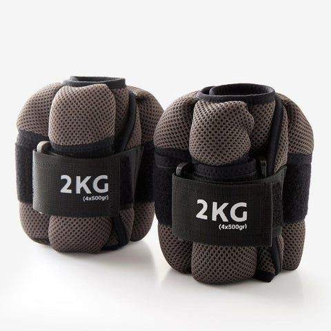 





2 kg Adjustable Wrist / Ankle Weights Twin-Pack - Grey