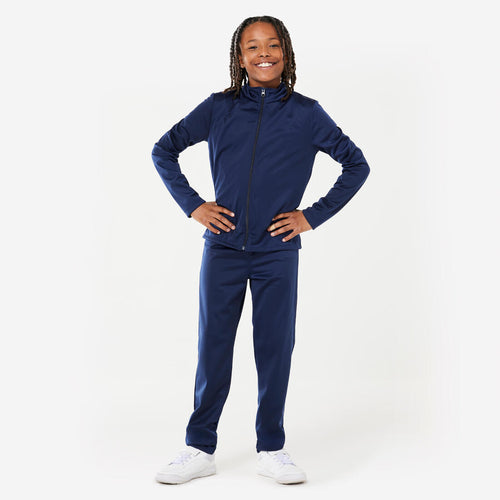 





Kids' Synthetic Breathable Tracksuit Gym'Y - Navy Blue