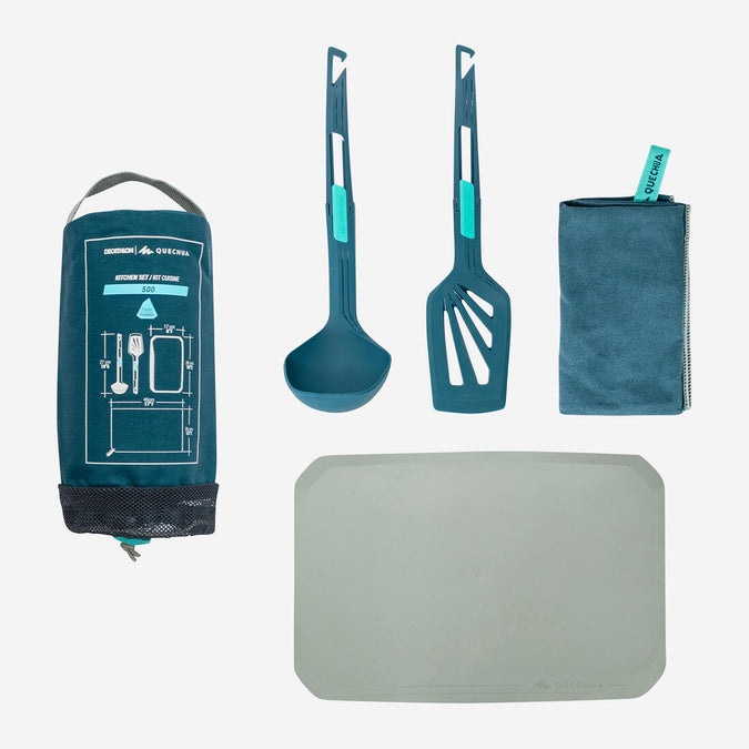 





Kitchen Set MH500 (spatula, ladle, tea towel, chopping board) for hiking camp, photo 1 of 10