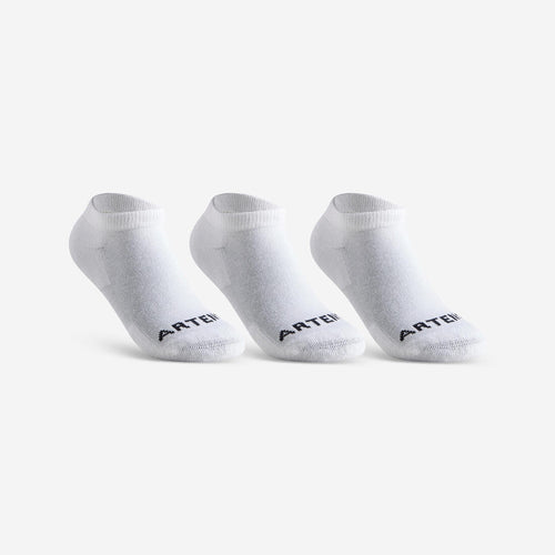 





Kids' Low-Cut Racket Sports Socks RS100 Tri-Pack - White