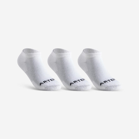 





Kids' Low-Cut Racket Sports Socks RS100 Tri-Pack - White