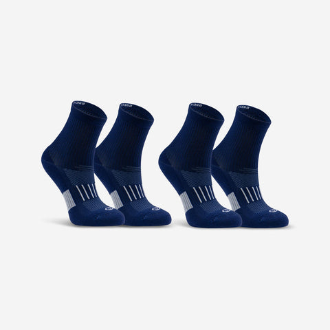 





KIPRUN 500 MID kids' running socks 2-pack - navy blue