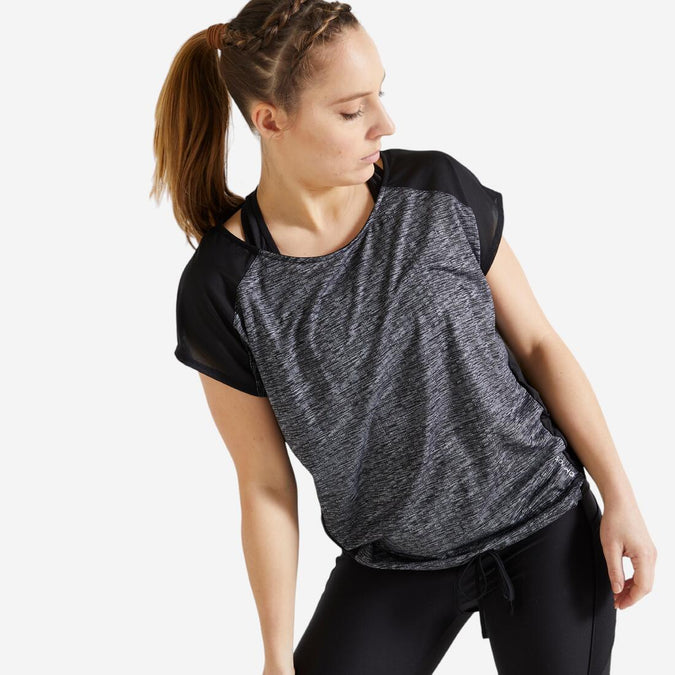 





Women's Cardio Fitness Loose Crew Neck T-Shirt - Black, photo 1 of 5