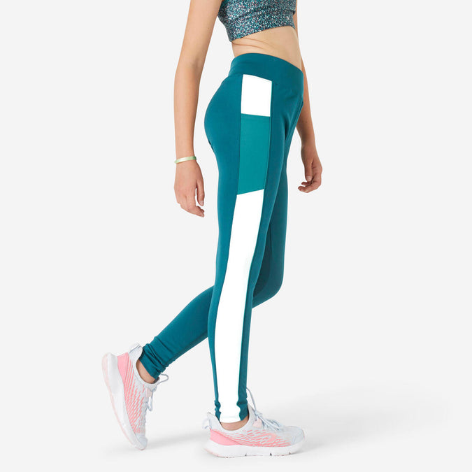 





Girls' High-Waisted Pocket Leggings S500, photo 1 of 6