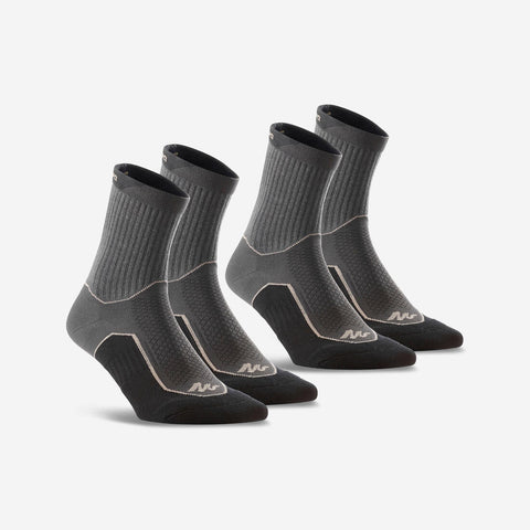 





High Walking Socks 2 Pairs - Black - Decathlon Ghana