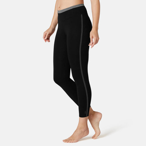 





Women's Pilates & Gentle Gym Slim-Fit 7/8 Leggings 510 - Black