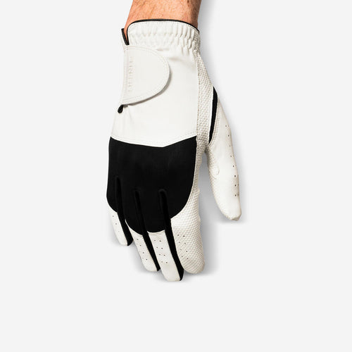 





MEN'S GOLF GLOVE LEFT HANDED - 100 WHITE AND BLACK