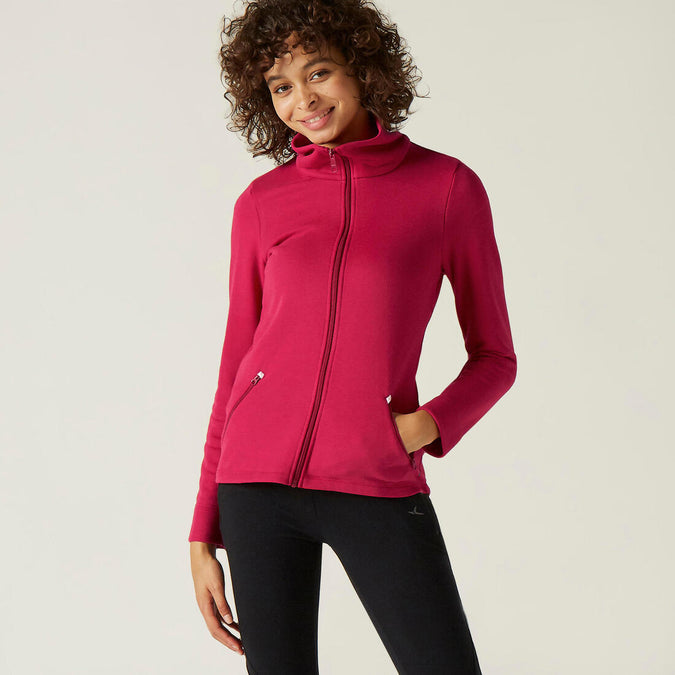 





High Neck Zip Fitness Sweatshirt - Pink, photo 1 of 7