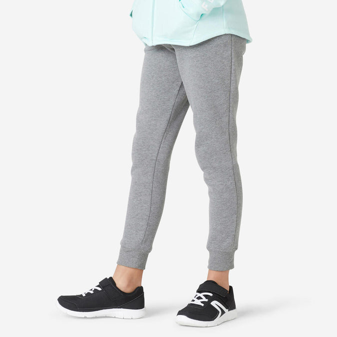 





Girls' Warm Jogging Bottoms 500 - Mid Grey Marl, photo 1 of 5